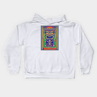 Bright Sunrise Tiki Tiki Kids Hoodie